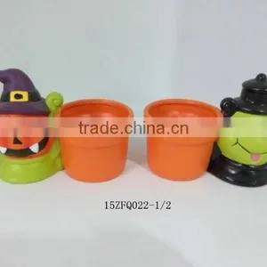 Halloween Pumpkin Ceramic Flower Pot Festival Decorations thumbnail-6