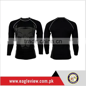 Black Colour Rush Guard T-Shirt thumbnail-1