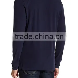 Mens Long Sleeve Polo Tee Shirts With Pocket Cheap Wholesale Plain Black T-shirts Tshirts thumbnail-3