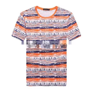 Men's Full Printed Short t Shirt (100%cotton )with Round Neck thumbnail-1