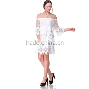2017Guangzhou Domin Factory Latest Ladies Beautiful Fashion Dress thumbnail-3