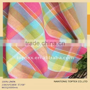 Linen Yarn Dyed Checks Fabric for Shirt thumbnail-1