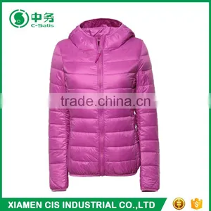 New Style Winter Ultra Light Slim Fit Women Goose Down Filled Jacket thumbnail-4