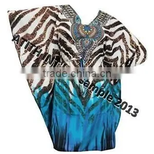 100% Viscose Print Medium VNeck Poncho thumbnail-1