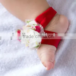 Newest Styles Baby Barefoot Socks Sandals Shoes Flowers Feet Toes Baby Blooms thumbnail-1