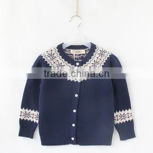 Girls Snowflake Pattern Knitted Christmas Sweater thumbnail-1