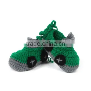 Cartoon Cars Style Handmade Crochet Baby Boy Shoes thumbnail-4
