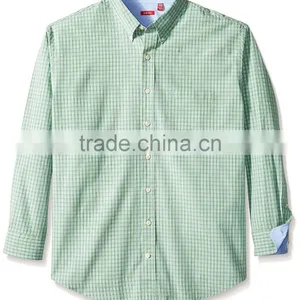 2017 High Quality Low Price School Casual Flannel Plaid Shirt thumbnail-2
