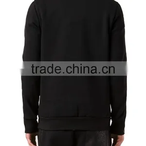 Wholesale Plain Zip Custom Made Men Leather Hoodies thumbnail-4