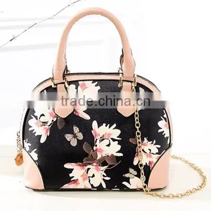 DY0134Z Europea Fashion Floral Printed Mini Tote Handbag thumbnail-1
