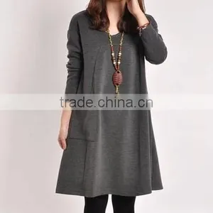 New Women Autumn Winter Long Sleeve Knitted Evening Party Casual Loose Dress thumbnail-3
