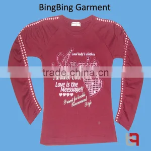 Fashion Girl's Long Sleeve Print T-shirt thumbnail-1