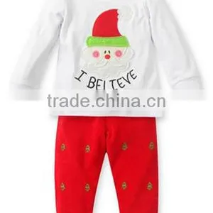 Baby Clothes Factory Sale Christmas Girl Embroidered Red Theme Set thumbnail-1