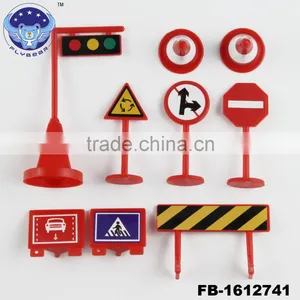 Traffic Signs Toy Plastic Warning Road Sign Education Toy for Traffic Knowledge Learning Toy thumbnail-1