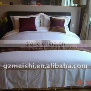 100%cotton White Hotel Bedding Sheet thumbnail-1