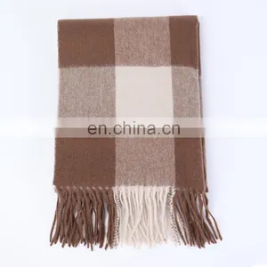 2017 New Big Plaid Cashmere Scarf Wholesale thumbnail-2