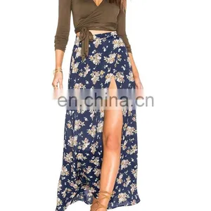 Latest Hawaian High Waist Skirt Crop Top Images thumbnail-1
