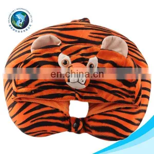 Various u Cushion Promotion u Shaped Neck Pillow With Hat Custom Cute Soft Plush Animal Design Rest Travel Neck Pillow thumbnail-5