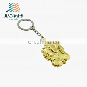 3D Buddha Custom Gold Plating Keychain for Wholesale thumbnail-2