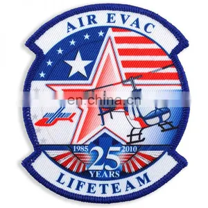 Overlock Border Dye Sublimation Patch on Twill Fabric/badge for Garment thumbnail-1
