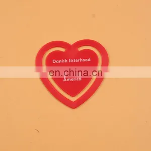 Bookmark Plastic Bookmark Heart Shape Plastic Bookmark thumbnail-3