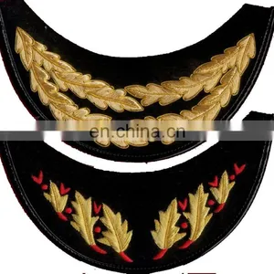 Hand Embroidery Bullion Patch OAK LEAF CAP PEAK thumbnail-3