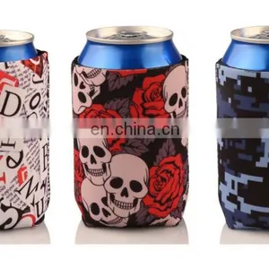 Beer Can Sleeves for Ice Cold Beers Summer Cookouts Party, Set of 3 Collapsible Soft Drink Can Sleeve Insulator Cooler, Extra Th thumbnail-3