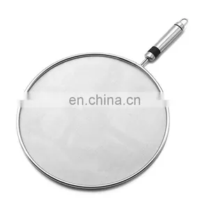 Stainless Steel Fine Mesh Splatter Screen With Handle thumbnail-1