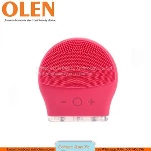 2020 Exfoliators Sonic Silicone Facial Cleansing Brush Silicone Face Mask Cleaning Brush OLEN 2020 Waterproof Sonic Face Cleansing Washing Machine Massage Brush Electric Silicone Facial Cleanser Brush thumbnail-2
