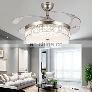 Modern Golden Crystal Ceiling Fan Light Chandelier Fan Lighting thumbnail-2