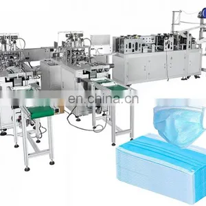 Full Auto Disposable Mask Making Machine / Fully Automatic Flat Face Masks Production Line thumbnail-1
