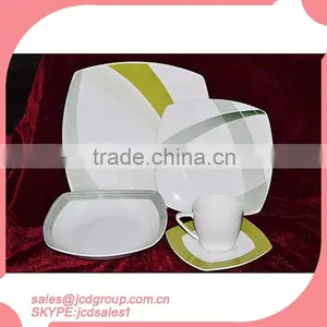 30pcs High Quality Square Shaped Porcelain Dinner Set thumbnail-3