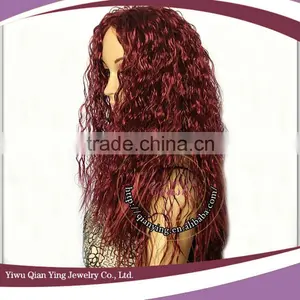 Beauty Carmine Curly Fake Synthetic Hair Party Wig thumbnail-2