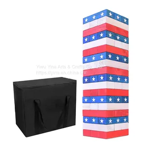 Wooden Janga Tumbling Timber Tower Blocks Giant Janga Gifts Custom Janga Classic Game thumbnail-1