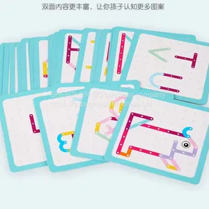 SQ New Design Geometric Wood Puzzle Alphabet and Number Diy Children's Board Game Fun Wooden Assembly Puzzle thumbnail-5