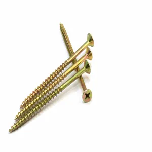 Chipboard Screw/Double Csk Head (pozi or Cross) Yellow Zinc thumbnail-4
