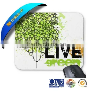 Promotional PVC Fresh Green Live Mouse Pad With Large Words Printing Area thumbnail-1