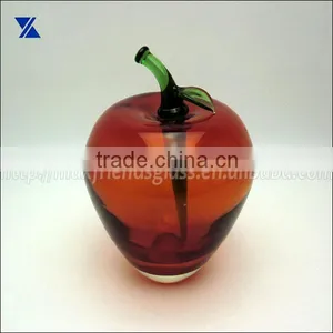 Hand Made Art Glass Cased Clear Red Apple Glass Reed Diffuser thumbnail-1