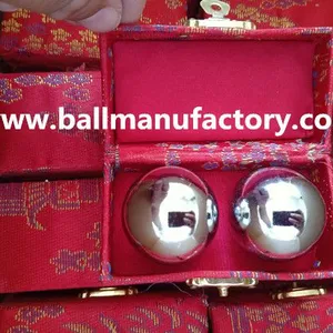 Supply Chinese Baoding Balls With Chiming in Silver Color Diameter 25-30-35-40-45-50-55mm thumbnail-1