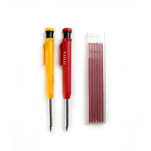 Long Nib Deep Hole Marker Pen and Black Refill Woodwork Mechanical Carpenter Woodworker Construction Pencil With Scale Markings thumbnail-5