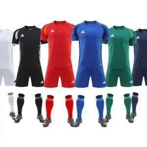 Children's Short-sleeve Soccer Uniform Set With Customizable Name and Number, Breathable Quick-dry Sports Jersey, Adult Training Clothes ... thumbnail-1