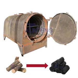 Smokeless Biomass Wood Bamboo Carbonization Kiln Coffee Shell Oak Carbonization Furnace EPC thumbnail-1