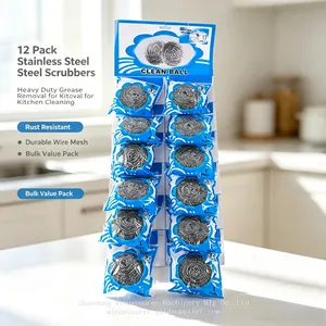 Space Saving Small Pack Steel Wool Balls Convenient Retail Shelf Display thumbnail-2