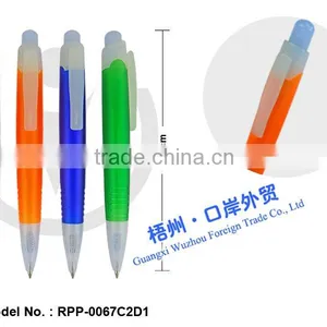 1-3 Push Plastic Ball Pen thumbnail-1