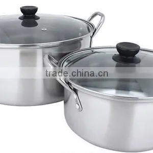 Hot Sale 8 Pcs Stainless Steel Aluminum Non-stick Soup Pot / Induction Stock Pot Set thumbnail-4
