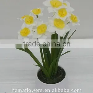 2014 Spring Potted Daffodil Artificial Fake Flower for Home or Office Decorating thumbnail-1
