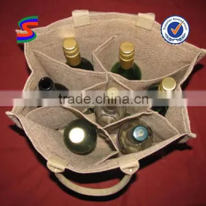 Christmas Wine Bottle Bag Wine Bottle Jute Bag thumbnail-1
