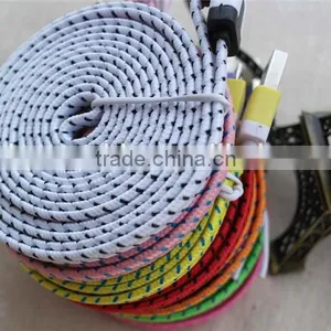 Nylon Flat Noodle Micro USB to Displayport Connector Cable thumbnail-5