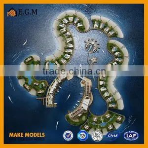 1:300 World Island Malacca Island Tourism Planning Model With Beautiful Light thumbnail-1