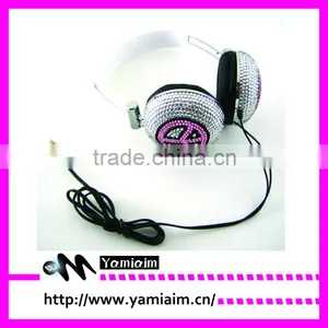 Crystal Rhinestone Bling Headphones With Custom Pattern thumbnail-1